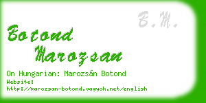 botond marozsan business card